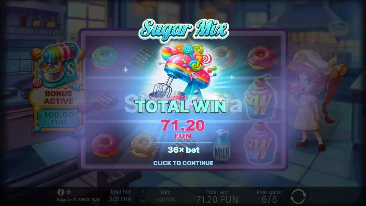 Gran victoria en Sugar Mix mostrando el potencial de ganancias