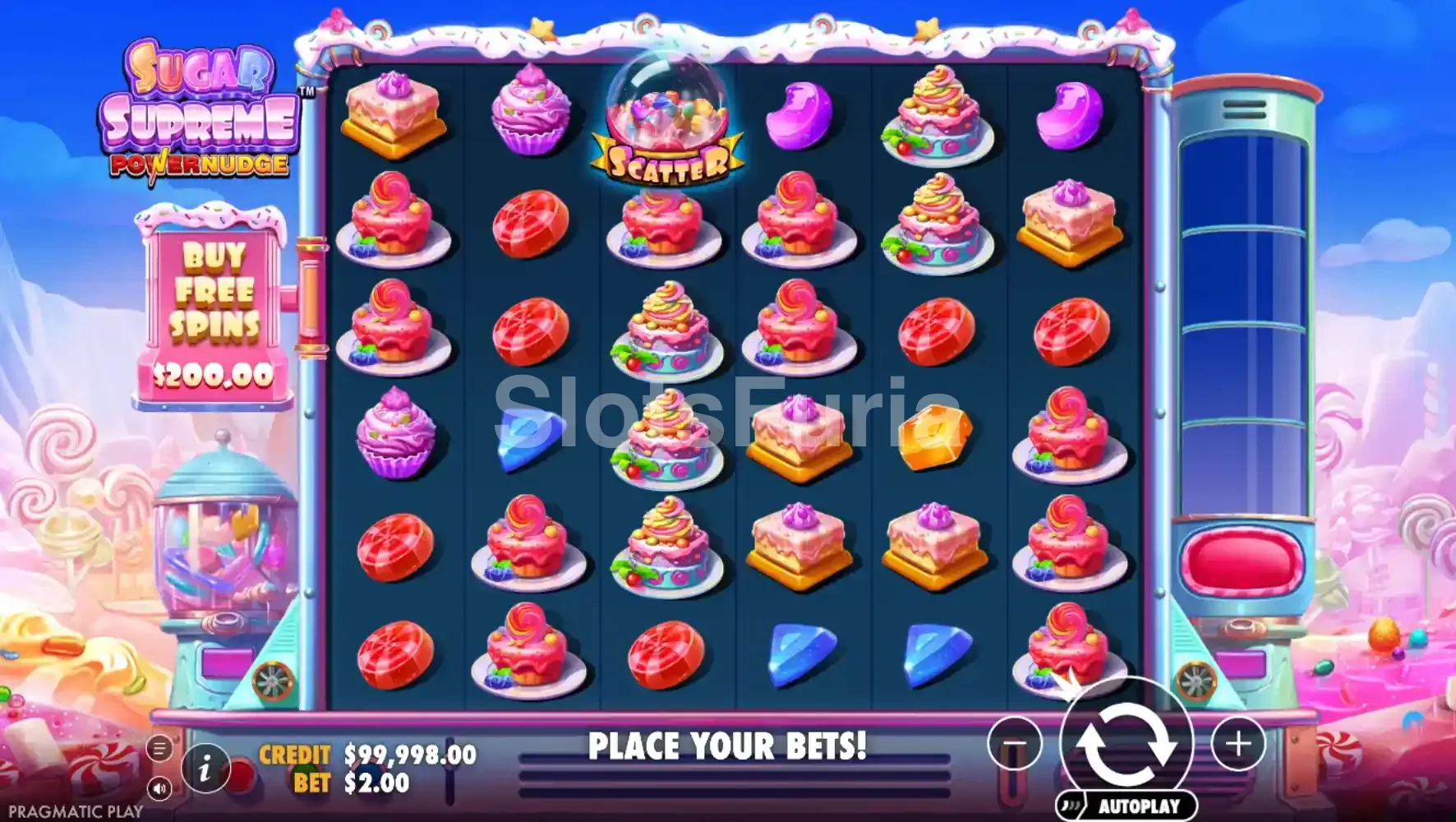 Pantalla principal del juego base de Sugar Supreme Powernudge