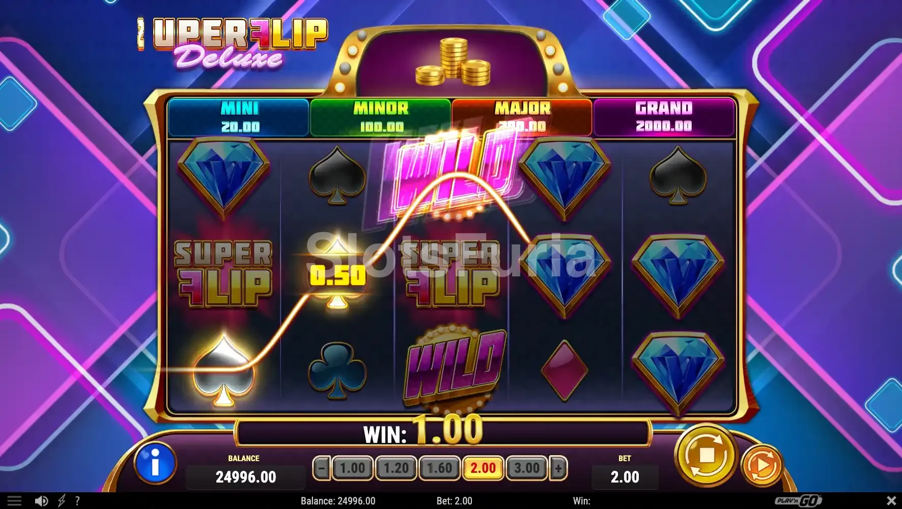 Segunda pantalla del juego base de Super Flip Deluxe en acción