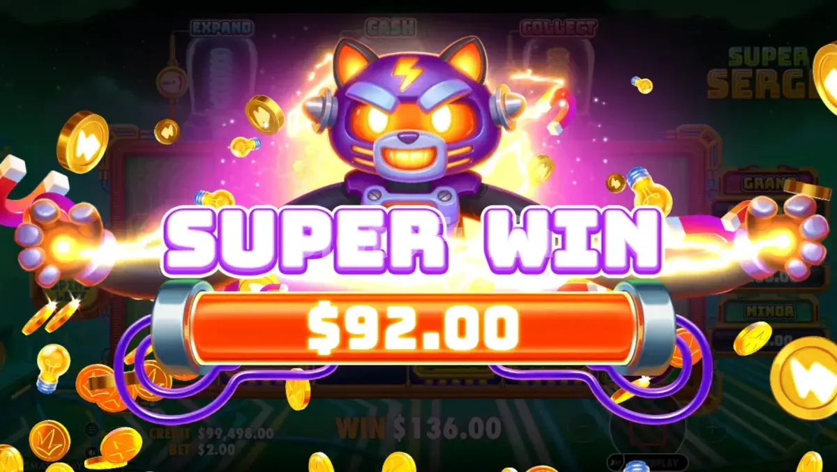Gran premio en Super Serge con multiplicador máximo activado