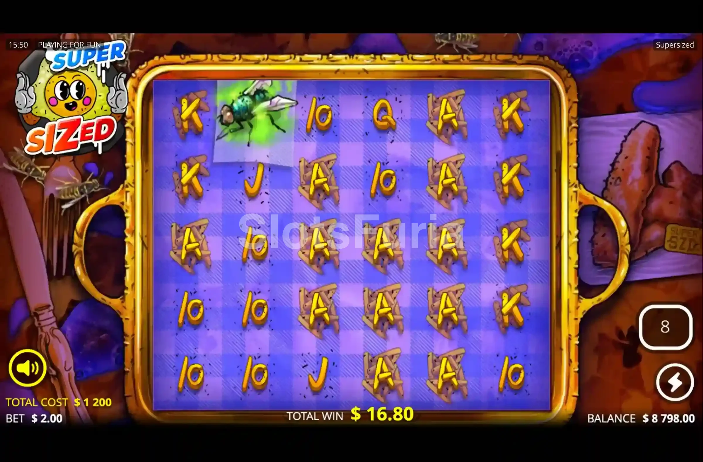 Ronda de giros gratuitos activada en Supersized