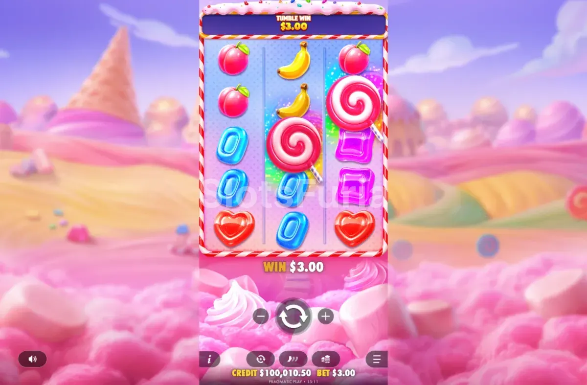 Símbolos scatter de Sweet Bonanza POP en pantalla