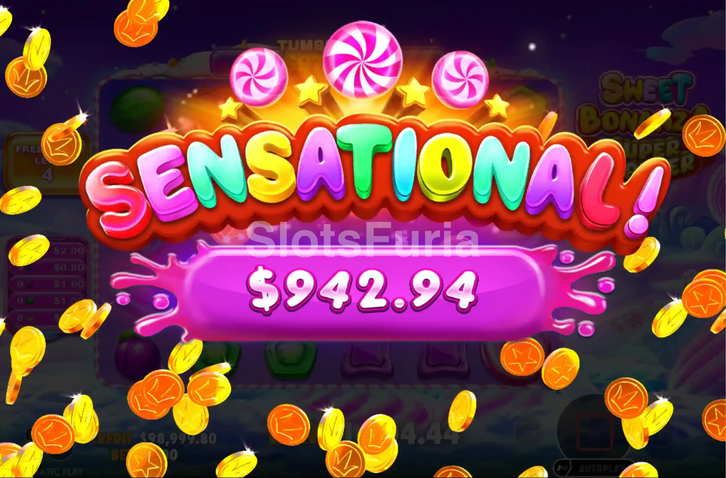 Gran victoria explosiva en Sweet Bonanza Super Scatter