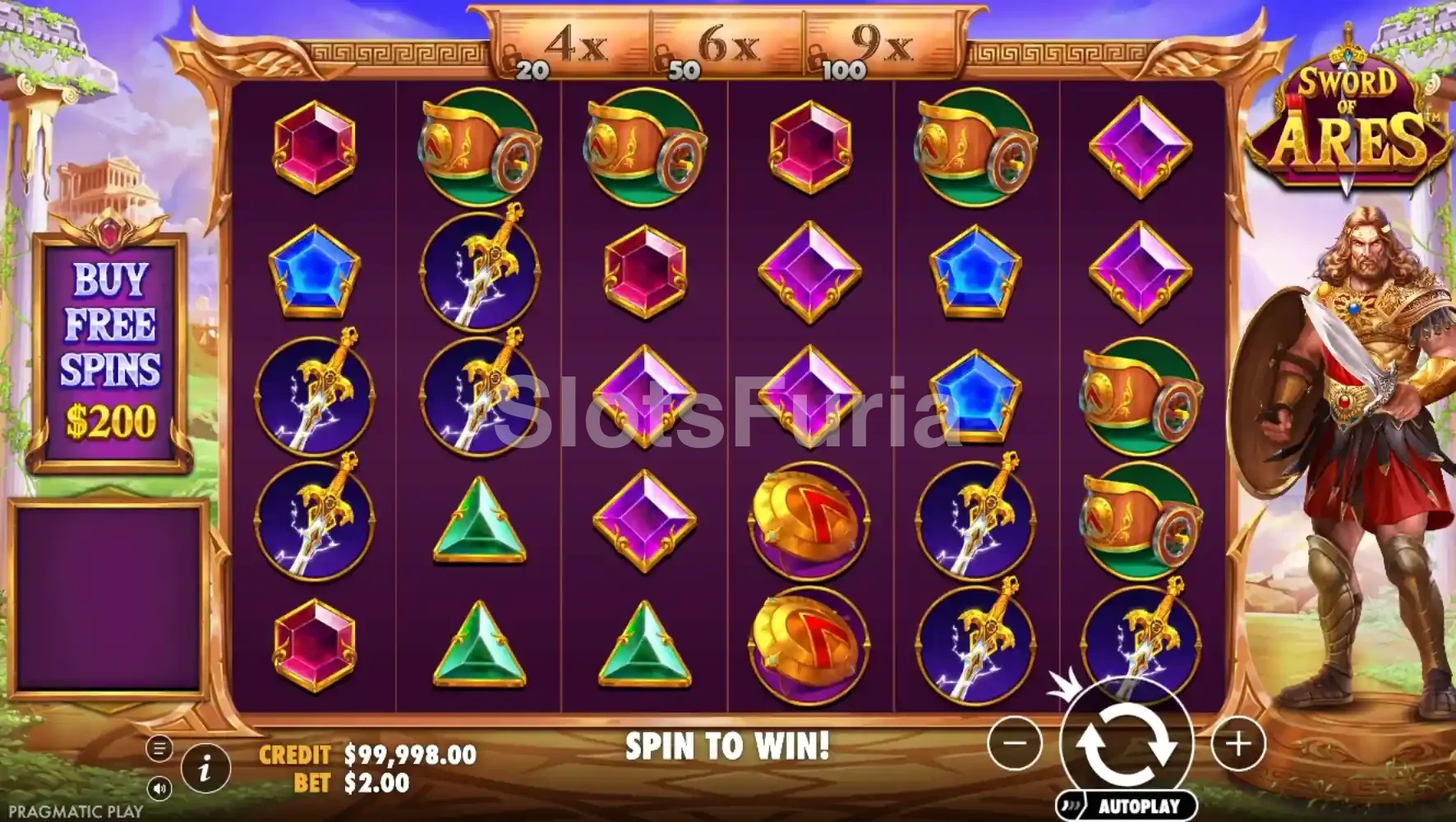 Juego base de Sword of Ares con la cuadrícula 6x5