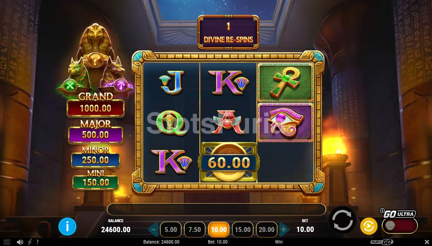 Bonus Hold n Spin de Temple of Three con jackpots y premios especiales