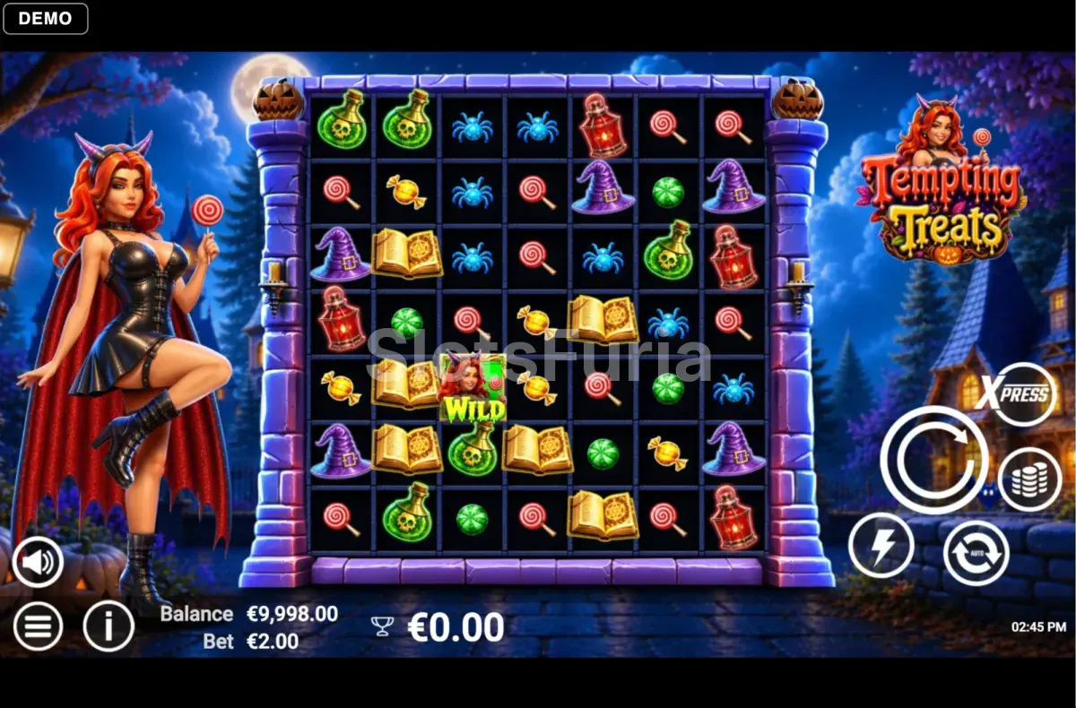 Juego base de Tempting Treats con la cuadrícula de 7 rodillos