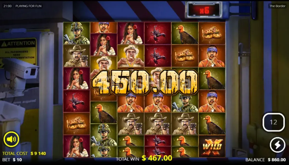 Gran victoria en The Border con multiplicadores disparados al máximo