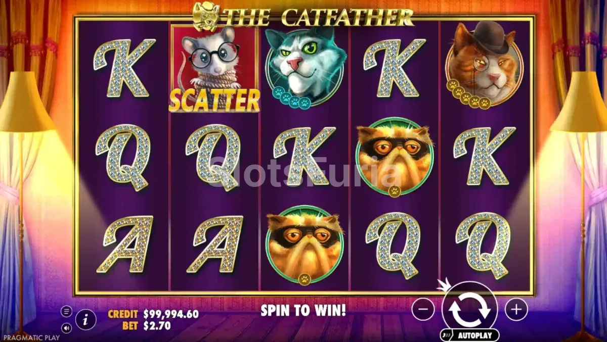 Segunda vista del juego base de The Catfather mostrando los rodillos en acción