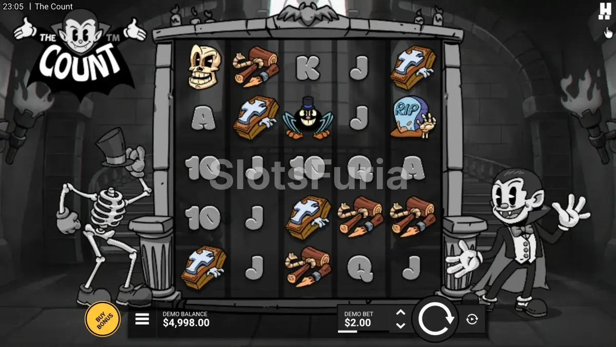 Pantalla principal del juego base de The Count