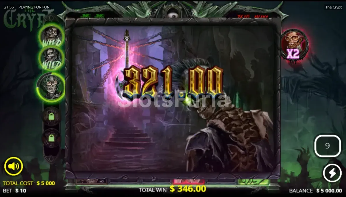 Gran victoria en The Crypt con multiplicadores explotando en pantalla