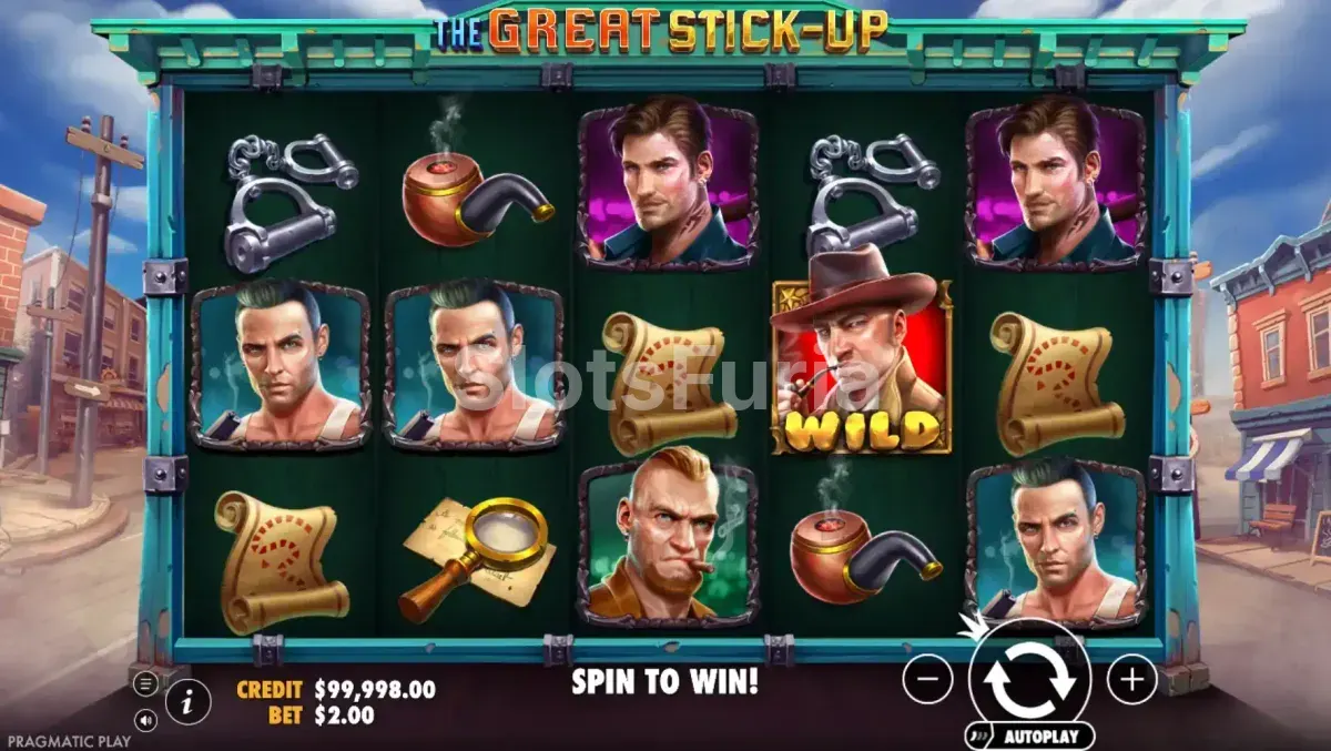 Ronda de giros gratis de The Great Stick-Up con símbolos pegajosos activos