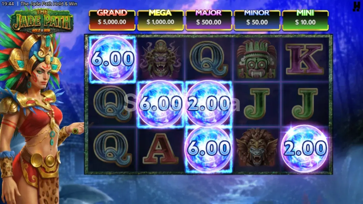 Selección de bono de giros gratis en The Jade Path Hold & Win