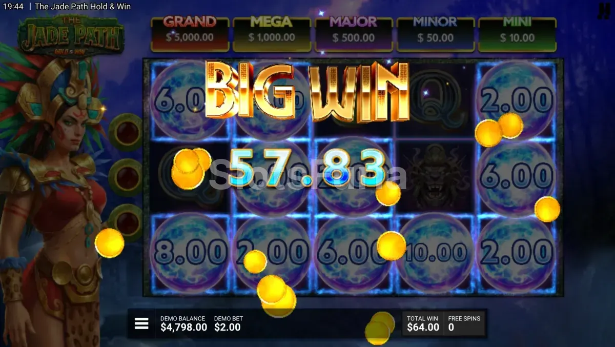 Gran victoria con Multiplicador Jaguar en The Jade Path Hold & Win