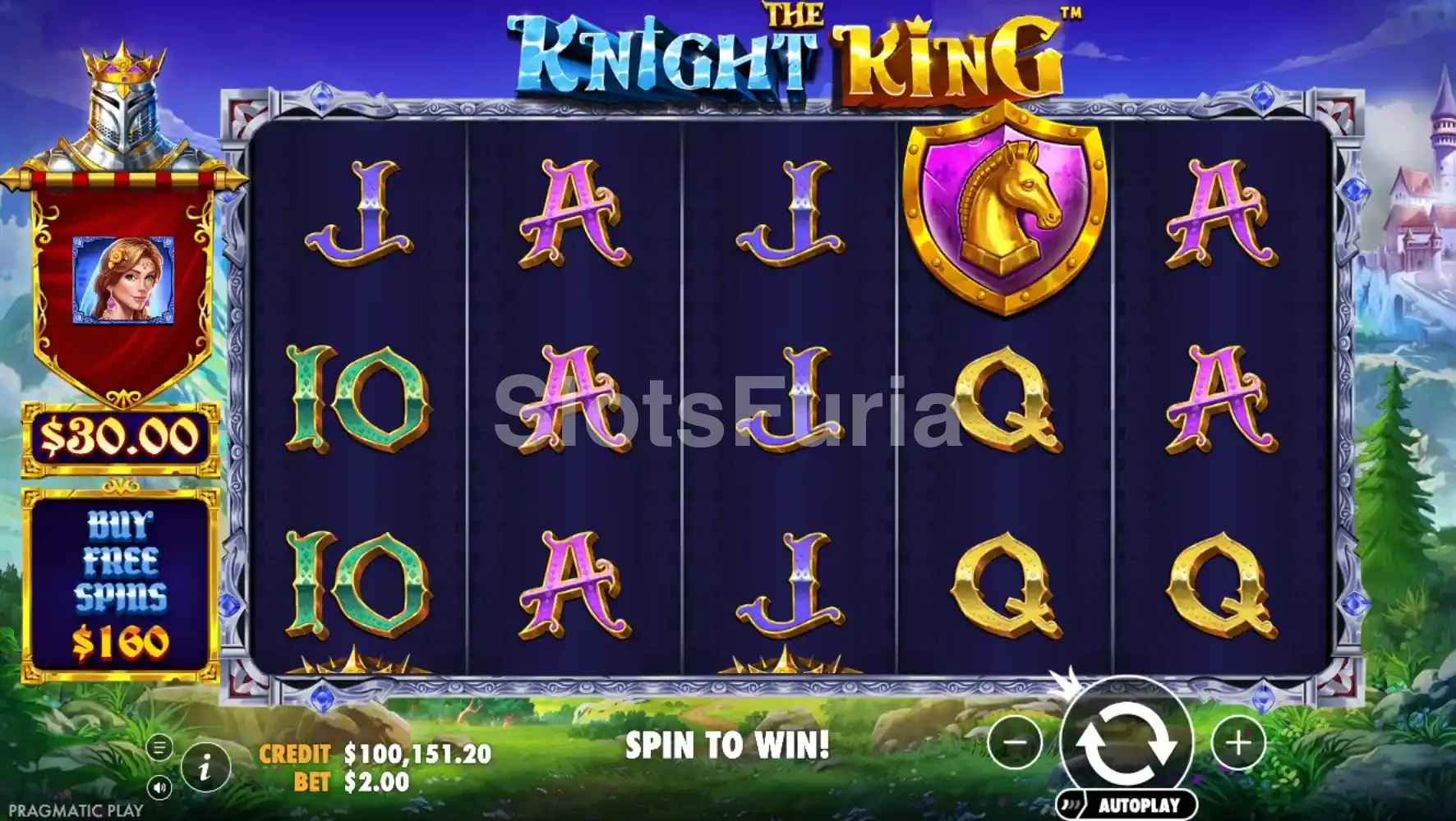 Pantalla principal del juego base de The Knight King