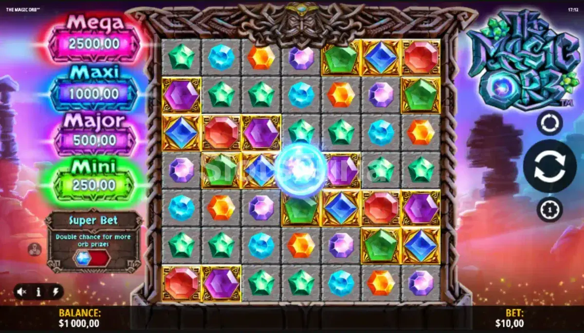 Pantalla principal del juego base de The Magic Orb Hold & Win