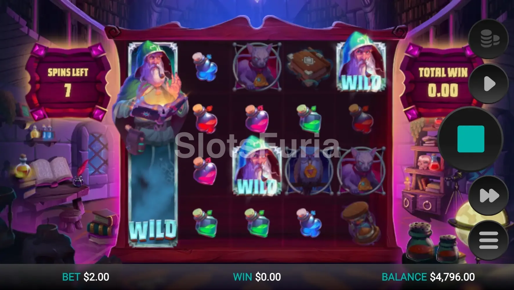 Ronda de tiradas gratuitas con el shuffle activo en The Sorcerers Shuffle