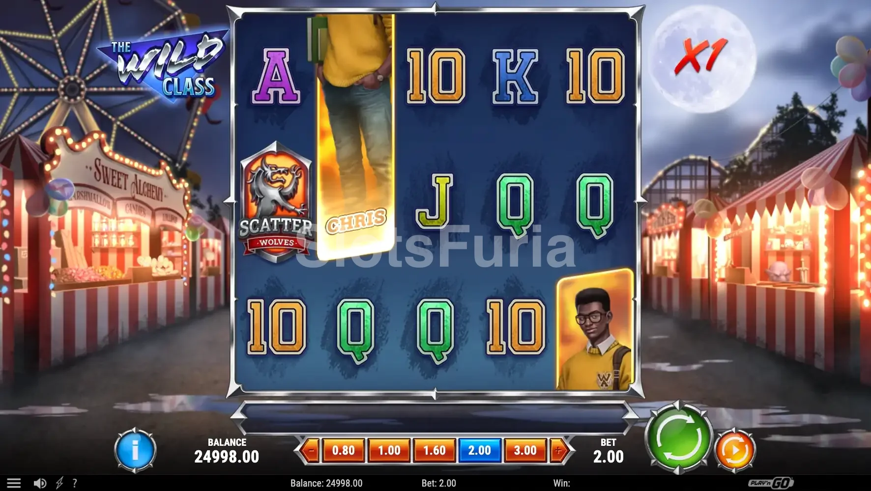 Pantalla principal de The Wild Class con el parque de atracciones