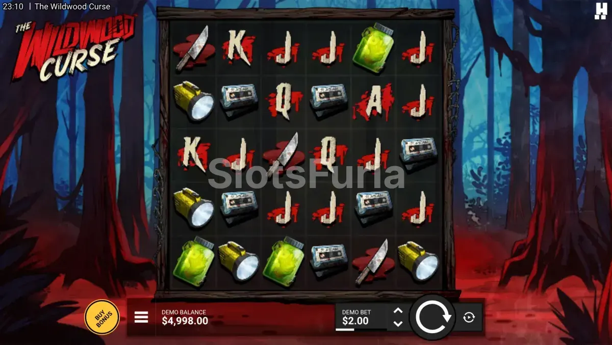 Pantalla principal de The Wildwood Curse con el bosque oscuro de fondo