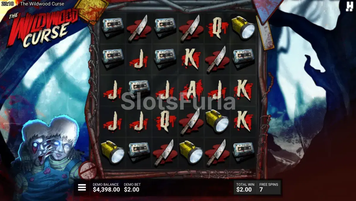 Ronda de giros gratuitos de The Wildwood Curse en modo The Playground