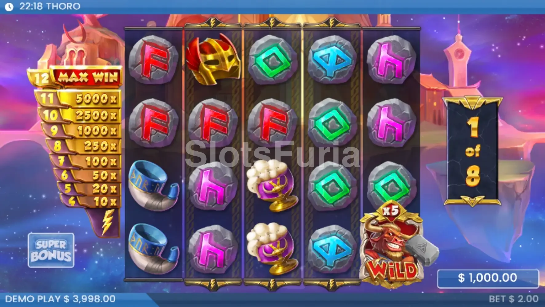 Ronda de giros gratuitos en la slot Thoro de ELK Studios