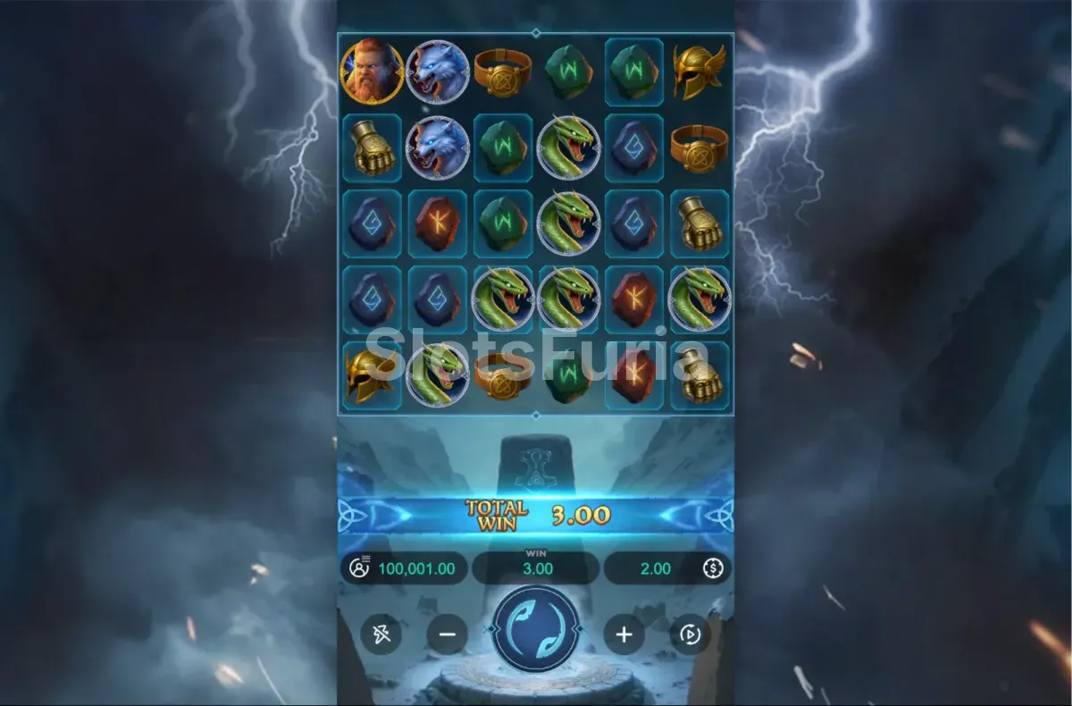 Juego base de Thunder Reckoning con la cuadrícula de 6 rodillos
