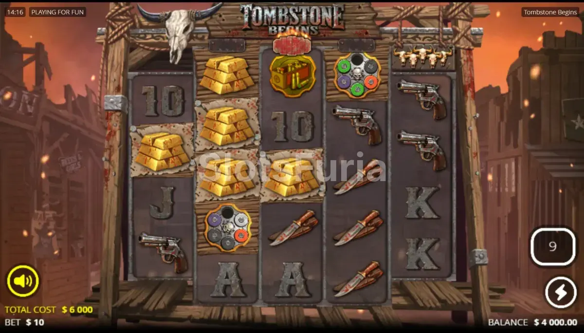 Ronda de giros gratis en Tombstone Begins