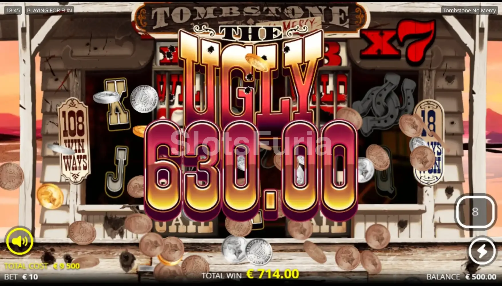 Gran victoria en Tombstone No Mercy con multiplicadores al máximo