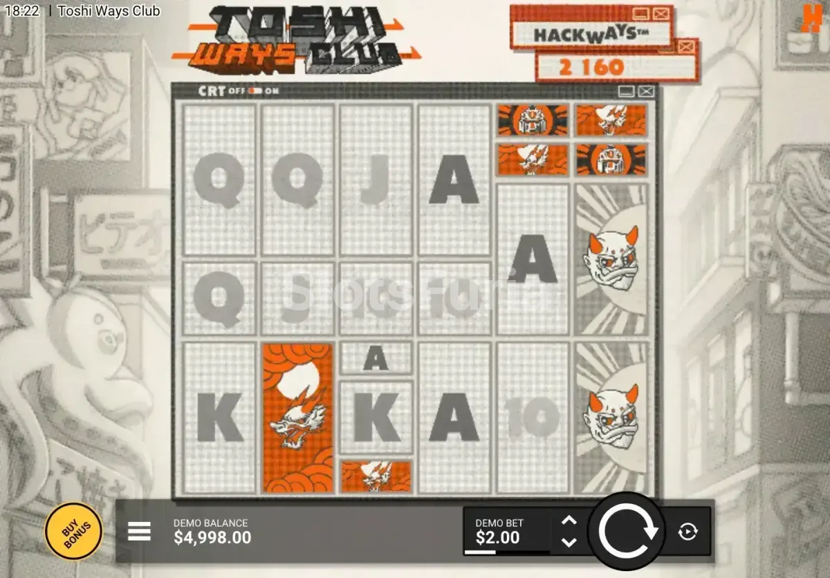 Juego base de Toshi Ways Club, tragamonedas asiática de Hacksaw Gaming