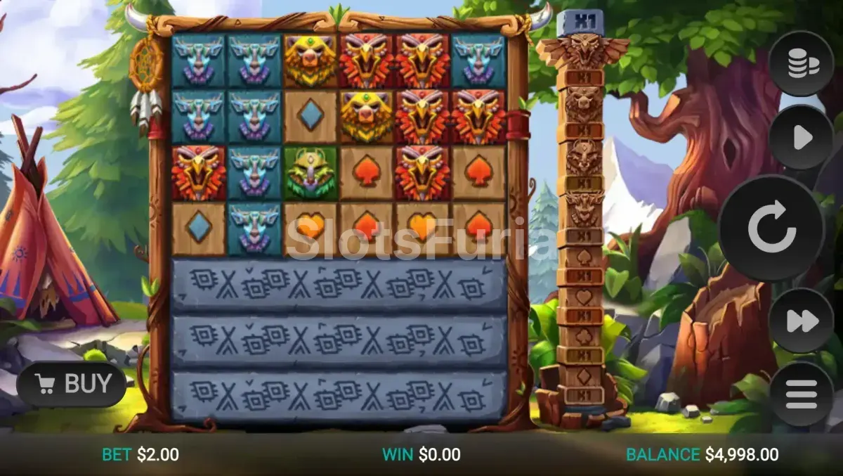 Pantalla principal del juego base en Totem Guardians Dream Drop
