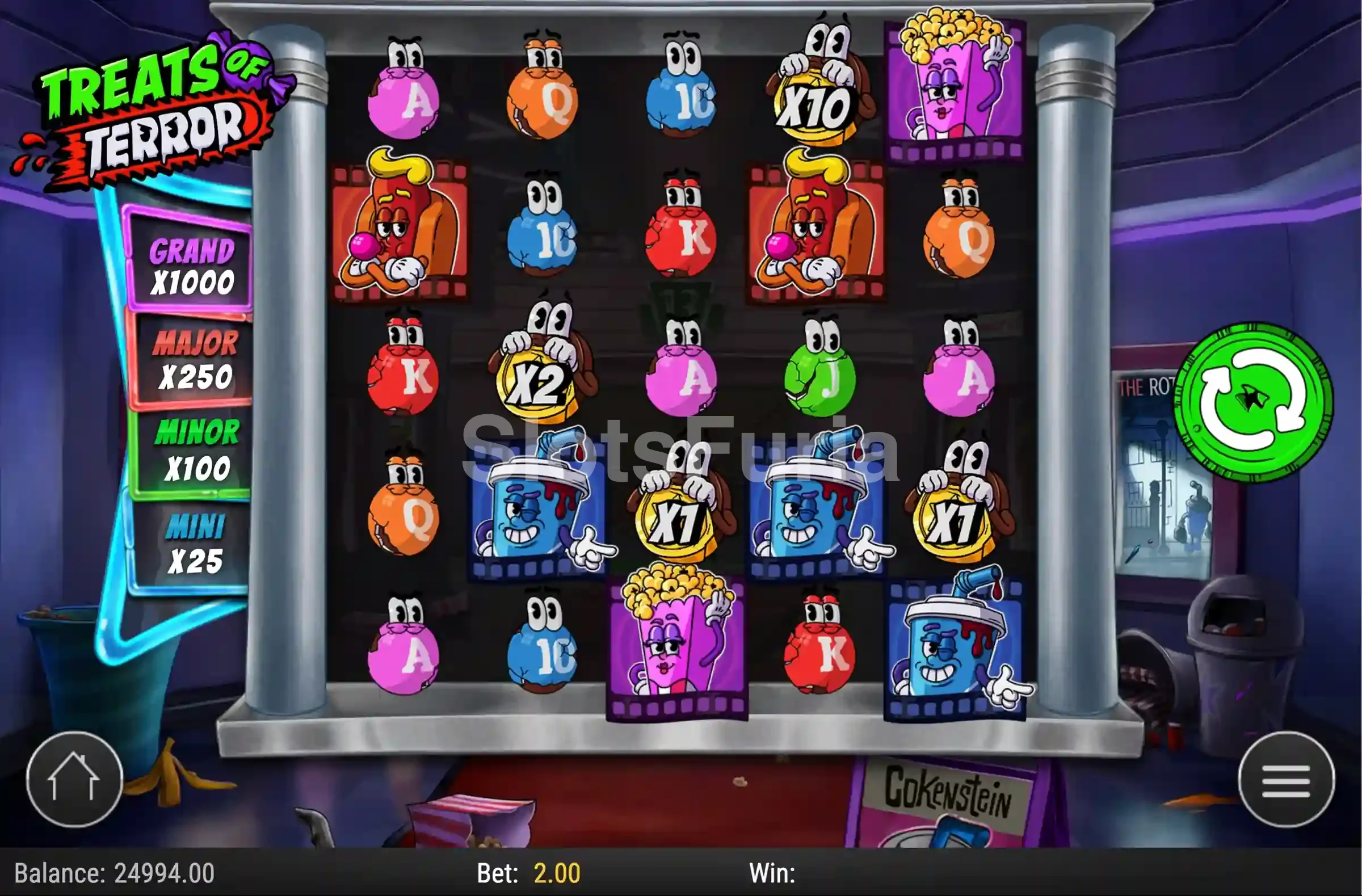Tiradas gratis activas en Treats of Terror con multiplicador x5