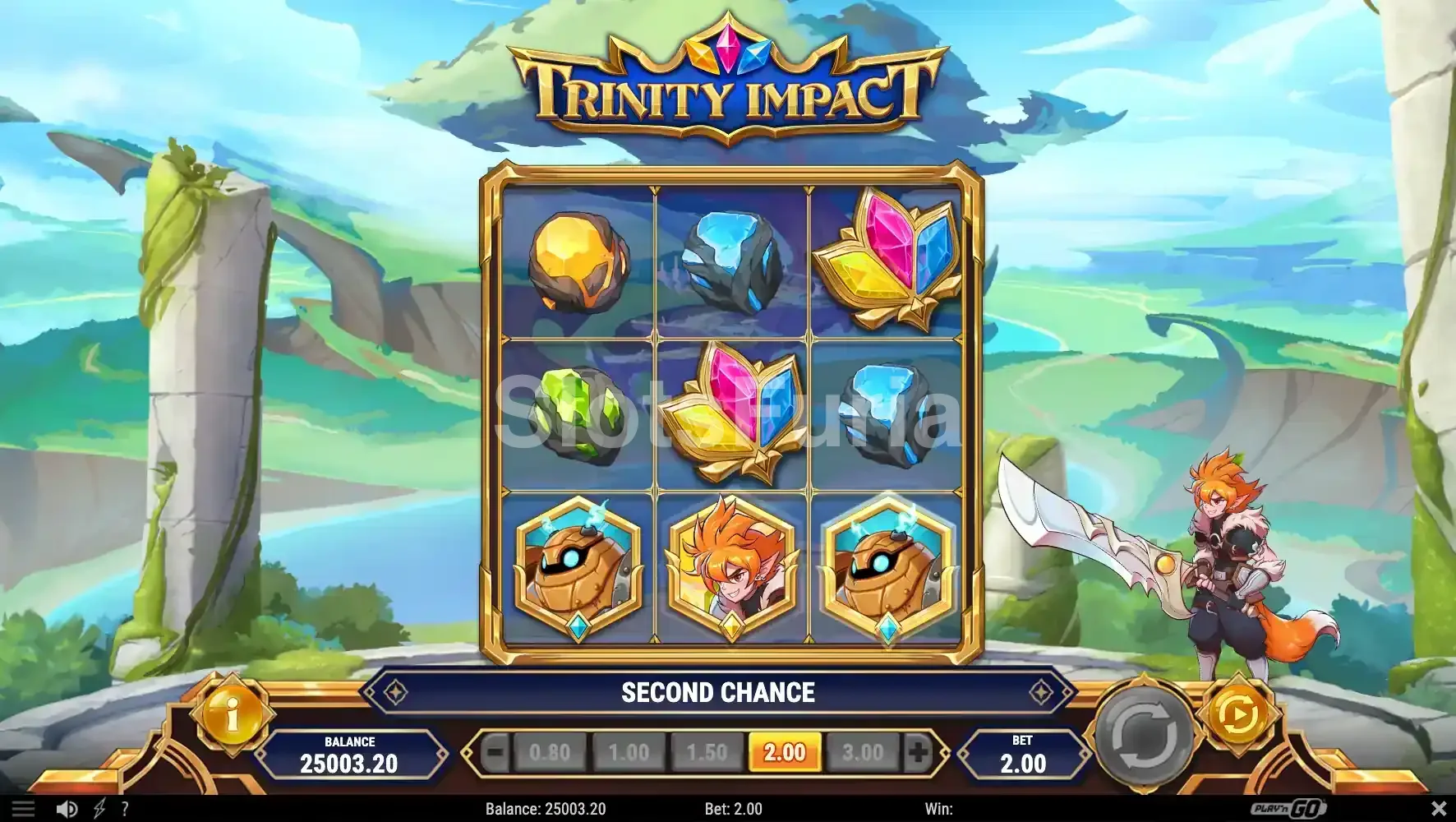 Secuencia de bonus en Trinity Impact mostrando el Final Attack en acción