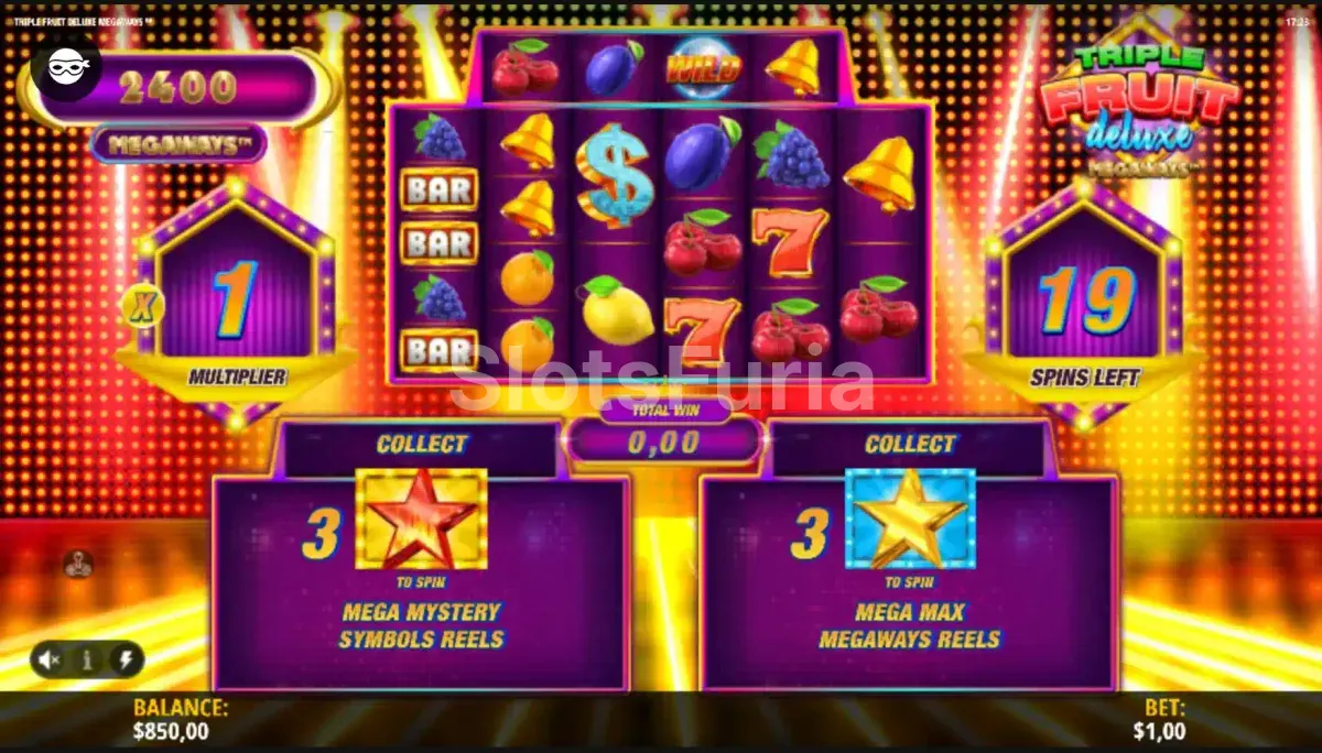 Ronda de giros gratis activa en Triple Fruit Deluxe Megaways