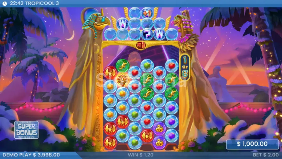 Modo de giros gratuitos activo en Tropicool 3