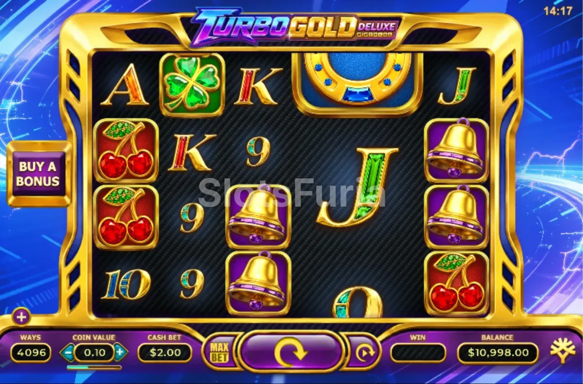 Juego base de Turbo Gold Deluxe con símbolos gigantes GigaBlox