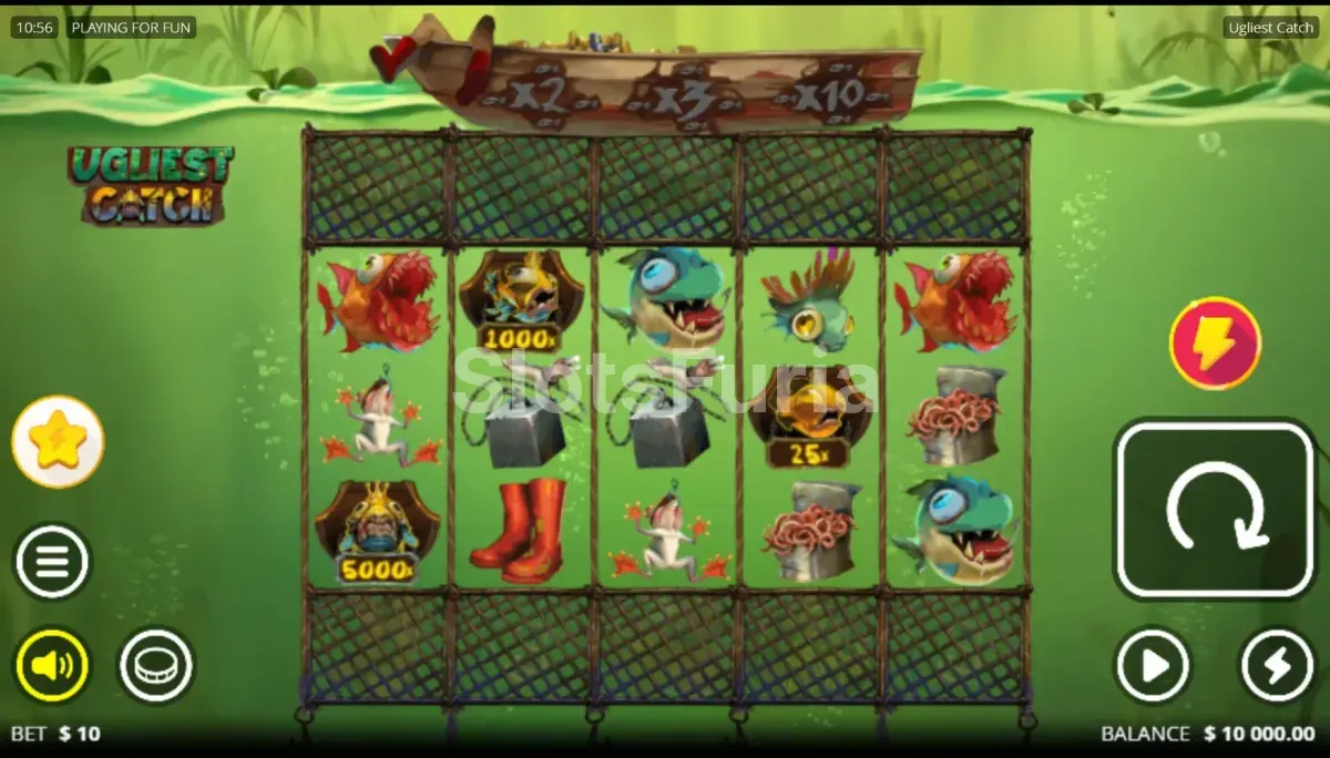Juego base de Ugliest Catch, tragamonedas de pesca de Nolimit City
