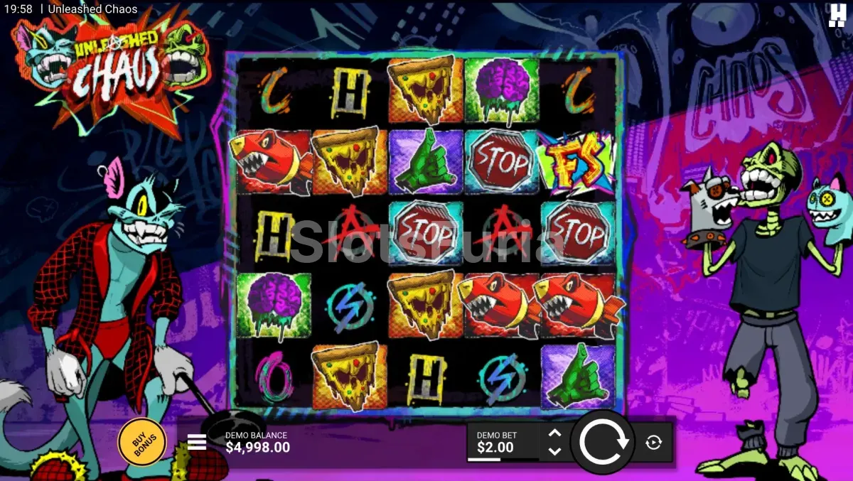 Cuadrícula del juego base de Unleashed Chaos