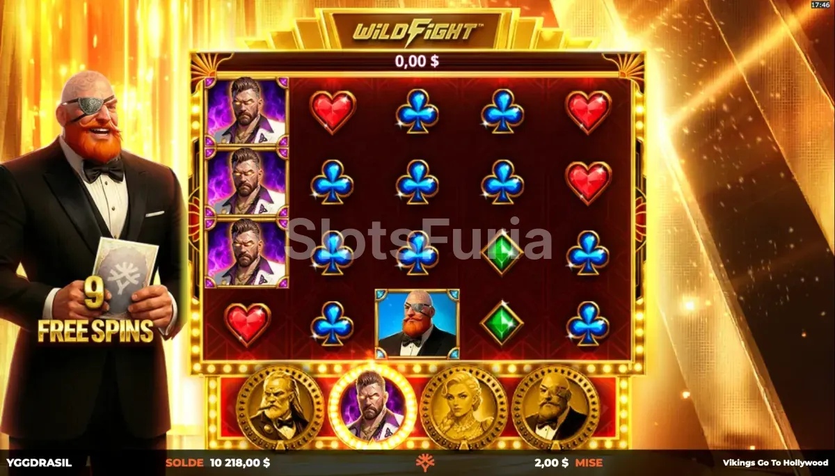Ronda de giros gratis en Vikings Go To Hollywood con wilds multiplicadores