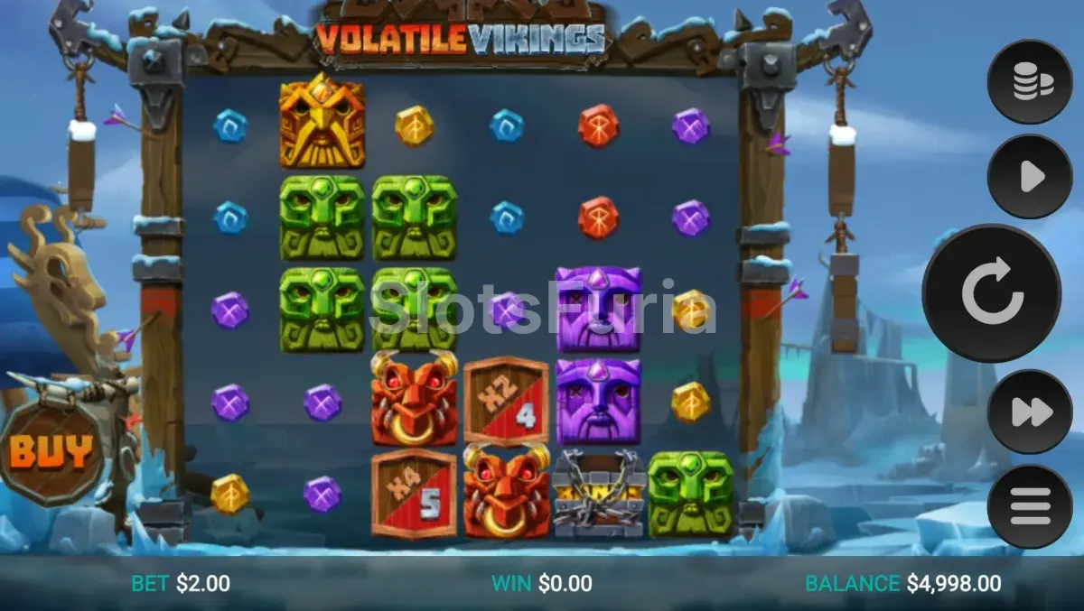 Juego base de Volatile Vikings, tragamonedas de vikingos de Relax Gaming