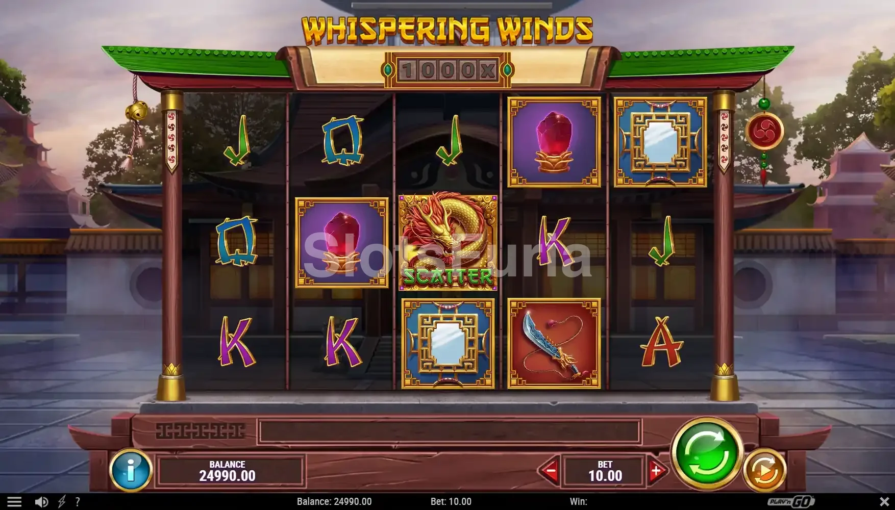 Juego base de Whispering Winds con su ambientación asiática