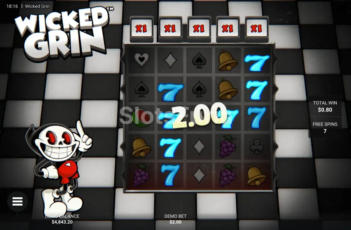 Giros gratis en Wicked Grin