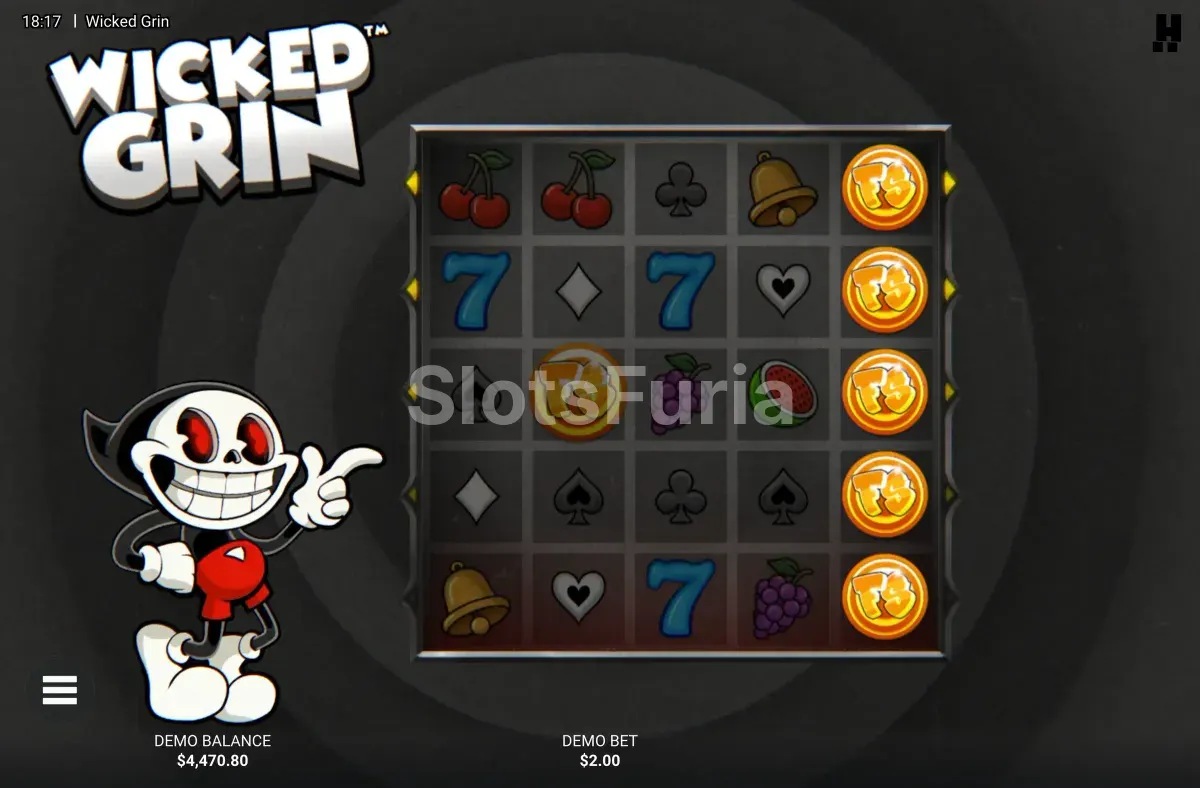 Ronda bonus con multiplicadores en Wicked Grin