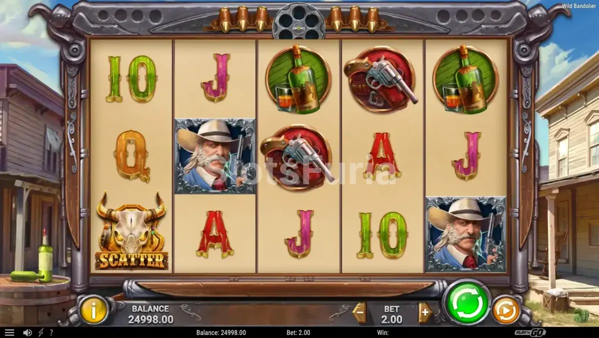 Pantalla principal de Wild Bandolier con los rodillos en plena acción