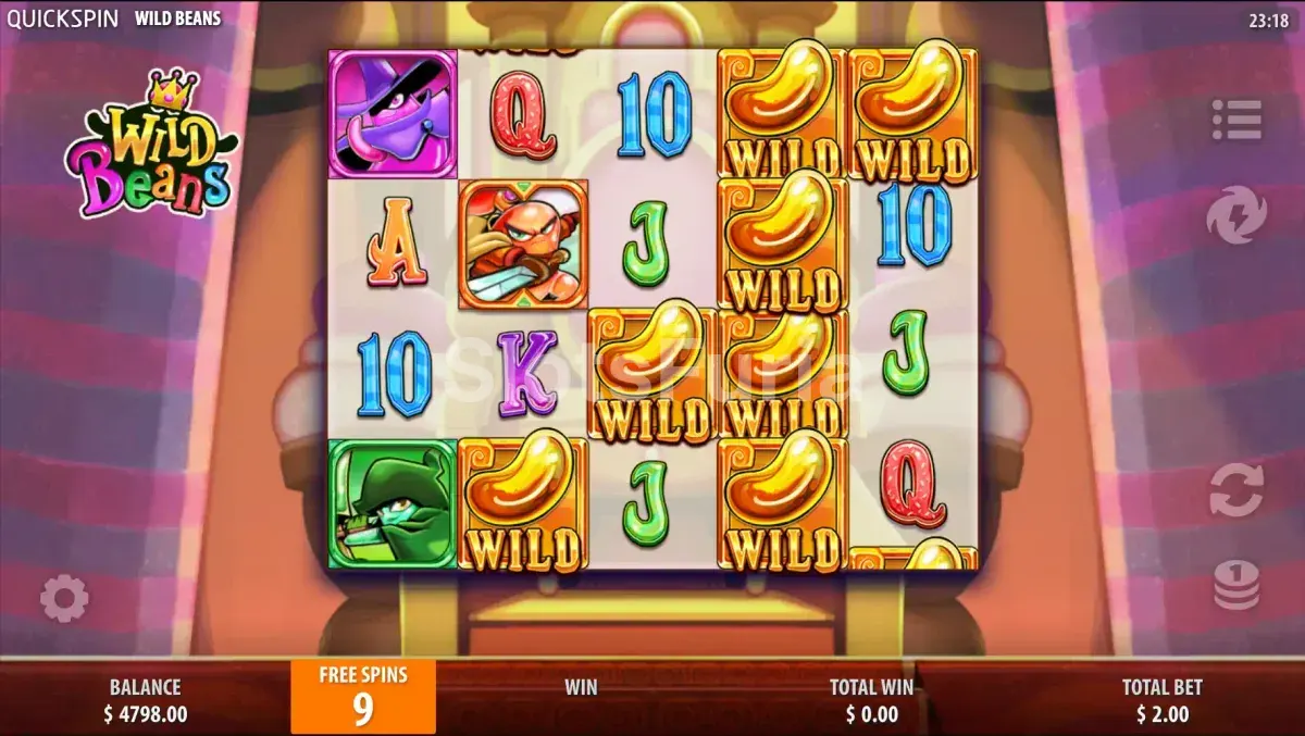 Tiradas gratuitas activadas en Wild Beans con múltiples modificadores