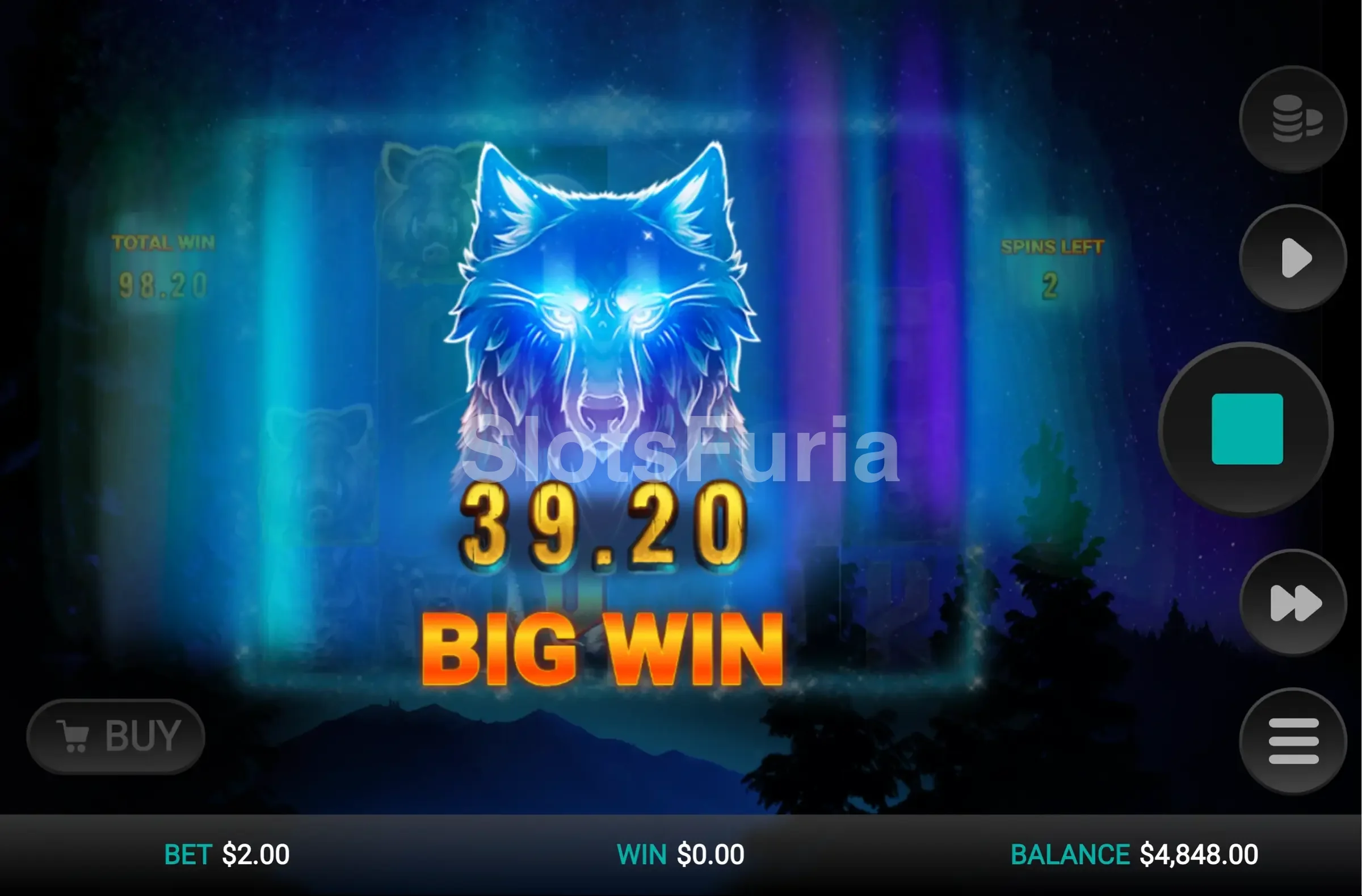 Pantalla de gran victoria en Wild Hike mostrando el potencial máximo del juego