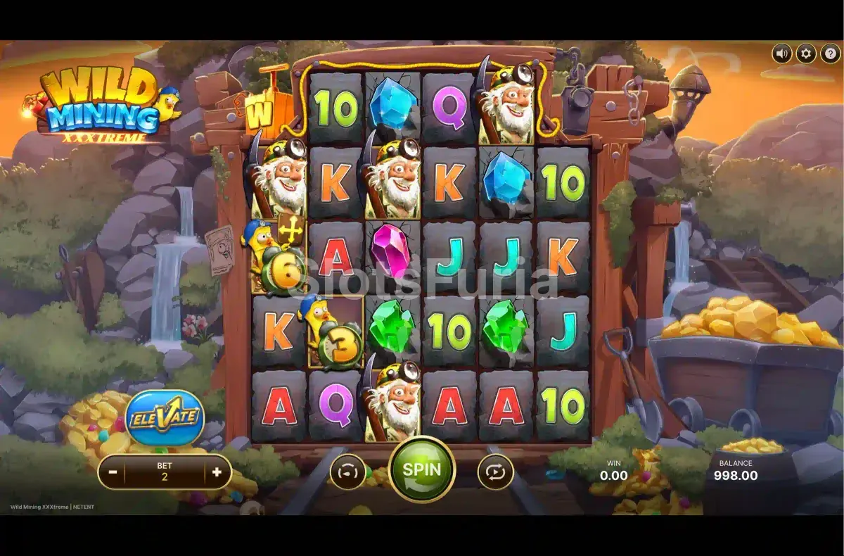 Pantalla principal del juego base de Wild Mining XXXtreme