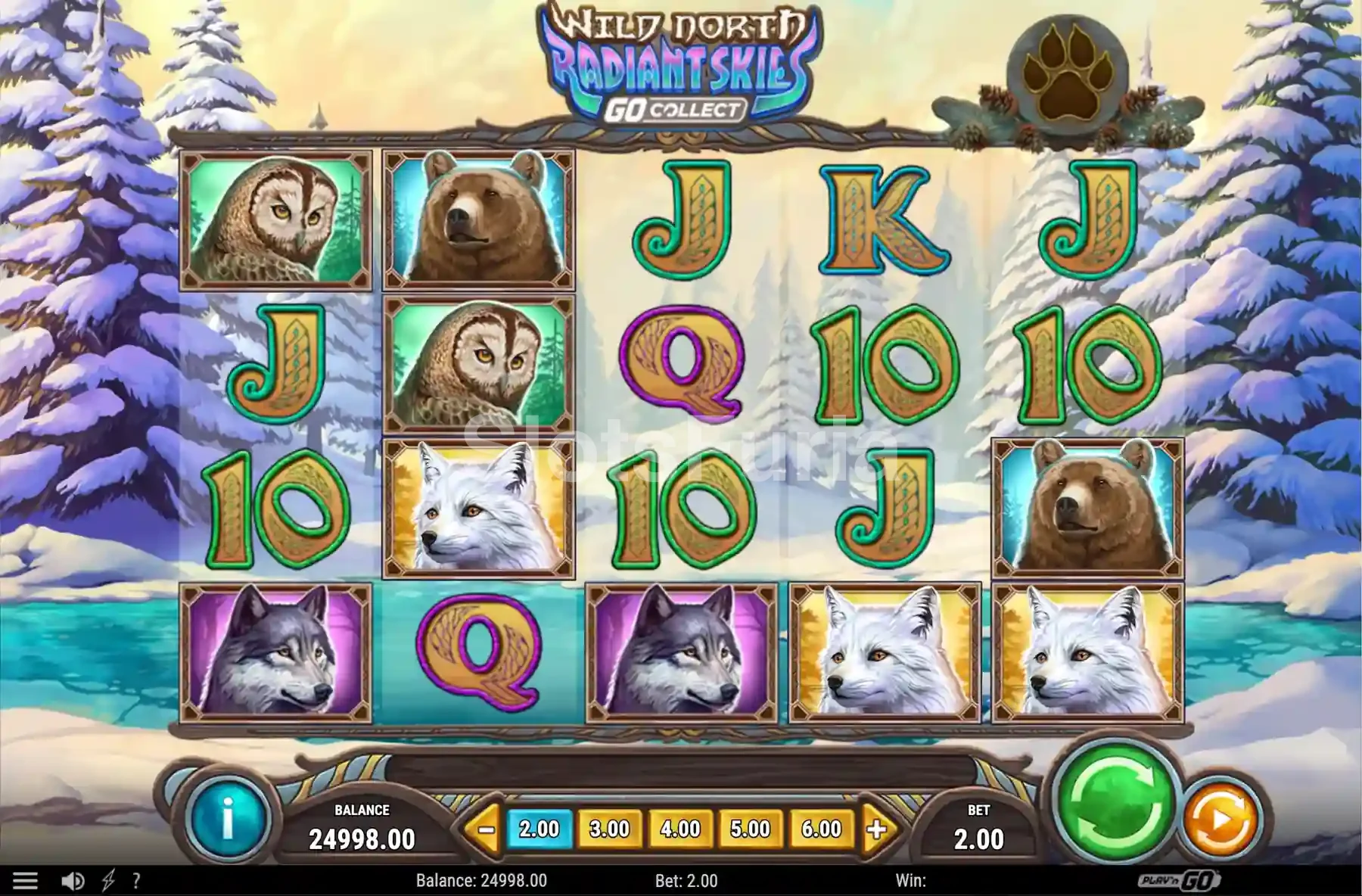 Juego base de Wild North Radiant Skies con auroras boreales en el fondo