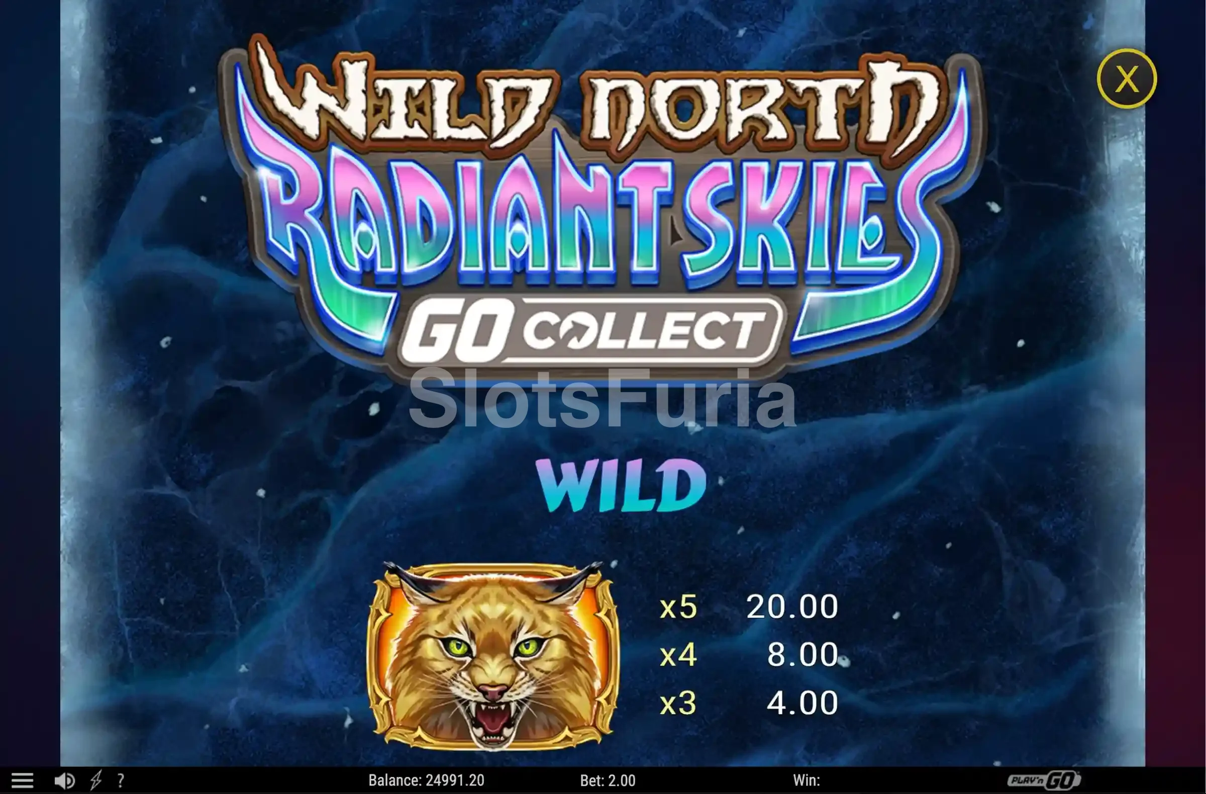 Tabla de pagos de Wild North Radiant Skies con todos los símbolos y sus valores