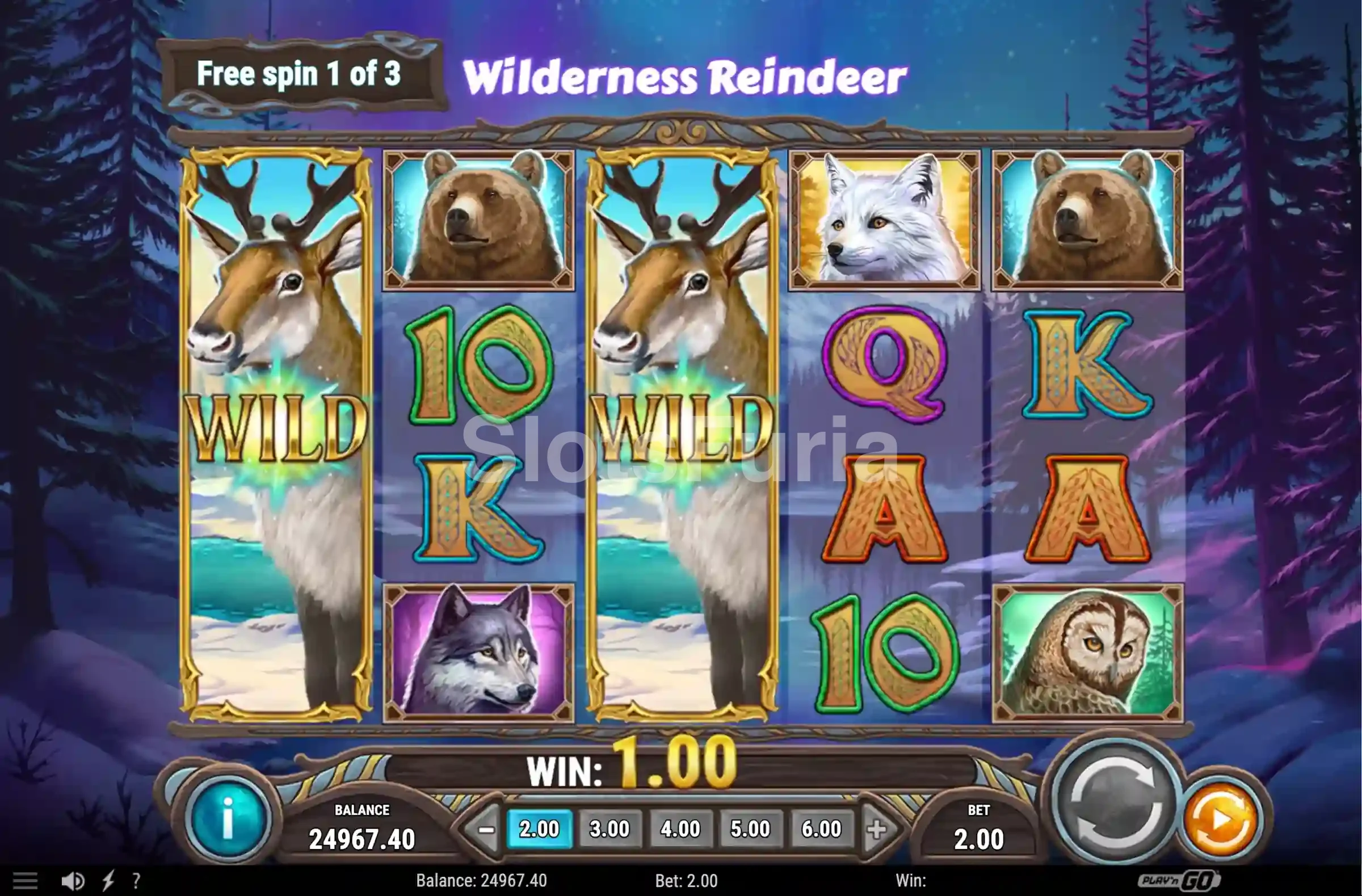 Ronda de giros gratuitos en Wild North Radiant Skies con cielos iluminados