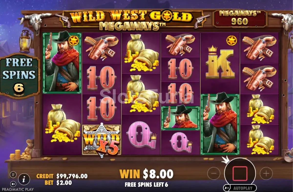 Ronda de giros gratis activa en Wild West Gold Megaways