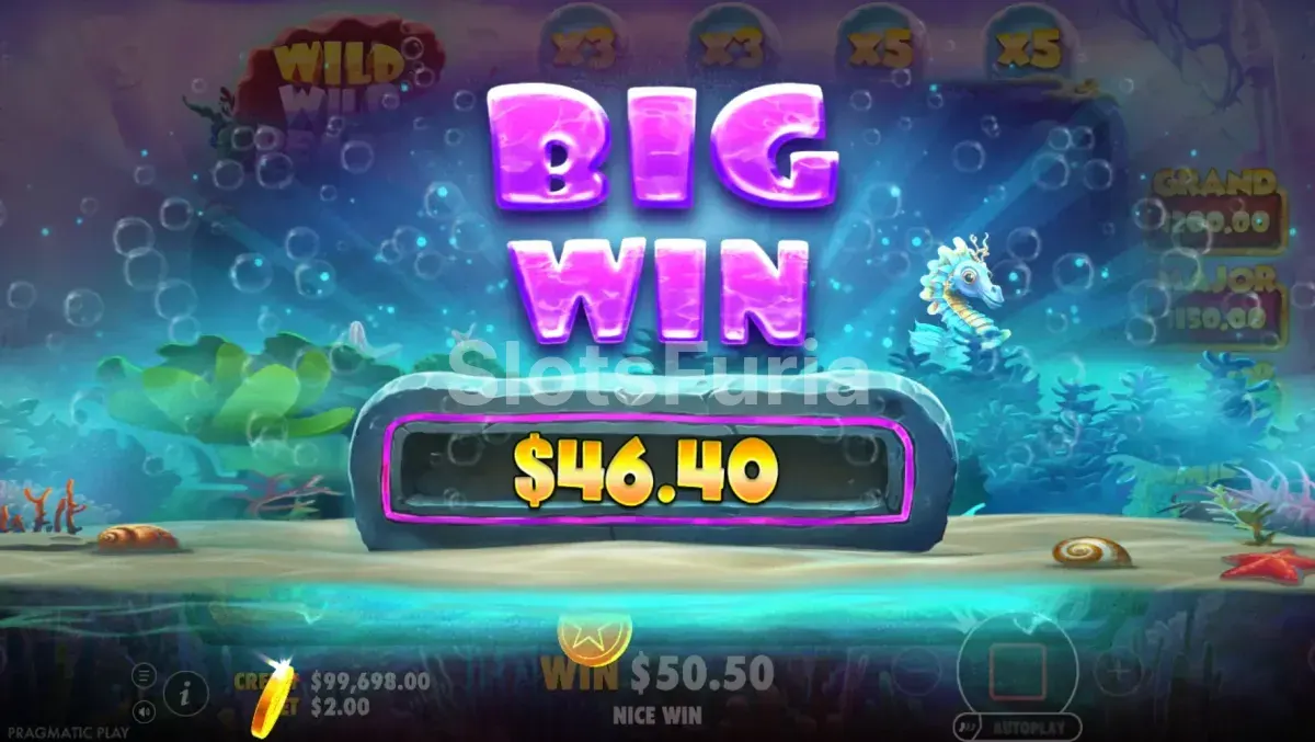 Gran victoria conseguida en Wild Wild Pearls slot de Pragmatic Play